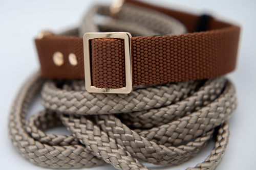 Brunt halsband 25 mm