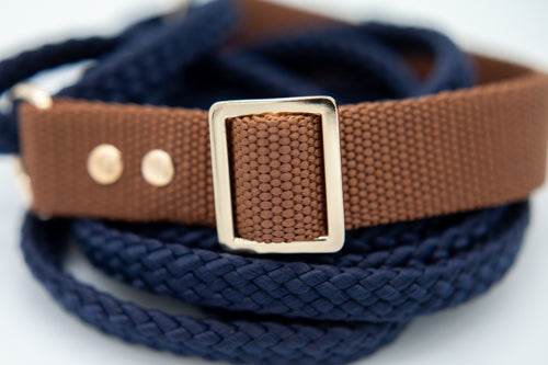 Brunt halsband 25 mm