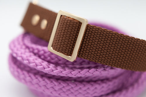 Brunt halsband 25 mm