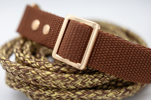 Brunt halsband 25 mm