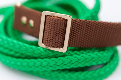 Brunt halsband 25 mm
