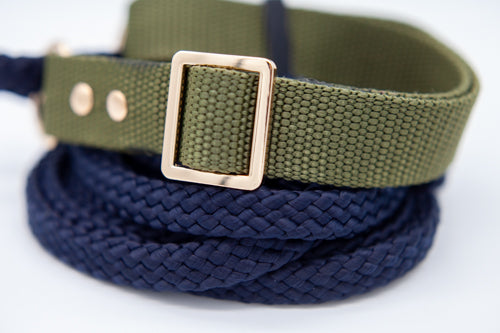 Olivgrönt halsband 25 mm