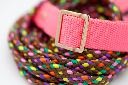 Rosa halsband 25 mm
