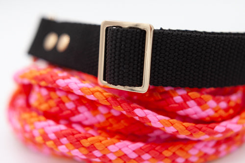 Svart halsband 25 mm