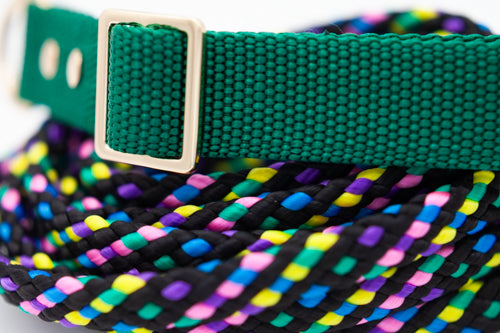 Blågrönt halsband 25 mm