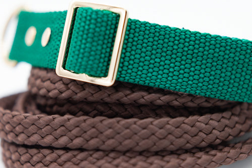 Blågrönt halsband 25 mm
