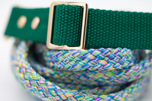 Blågrönt halsband 25 mm
